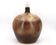 Pied de lampe boule en céramique marron, années 70