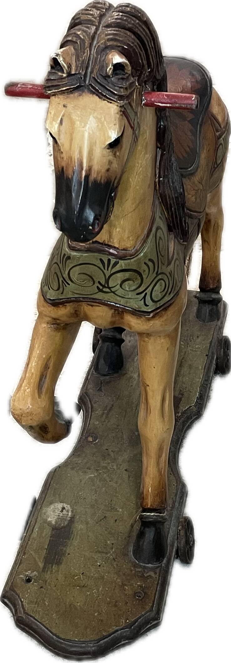 Carved wooden horse