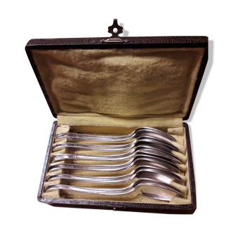 12 cuillères à café en métal argent