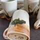 Set of 6 mugs in stoneware workshop of the dove 50s
