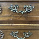 Curved commode in Louis XV style made of walnut.