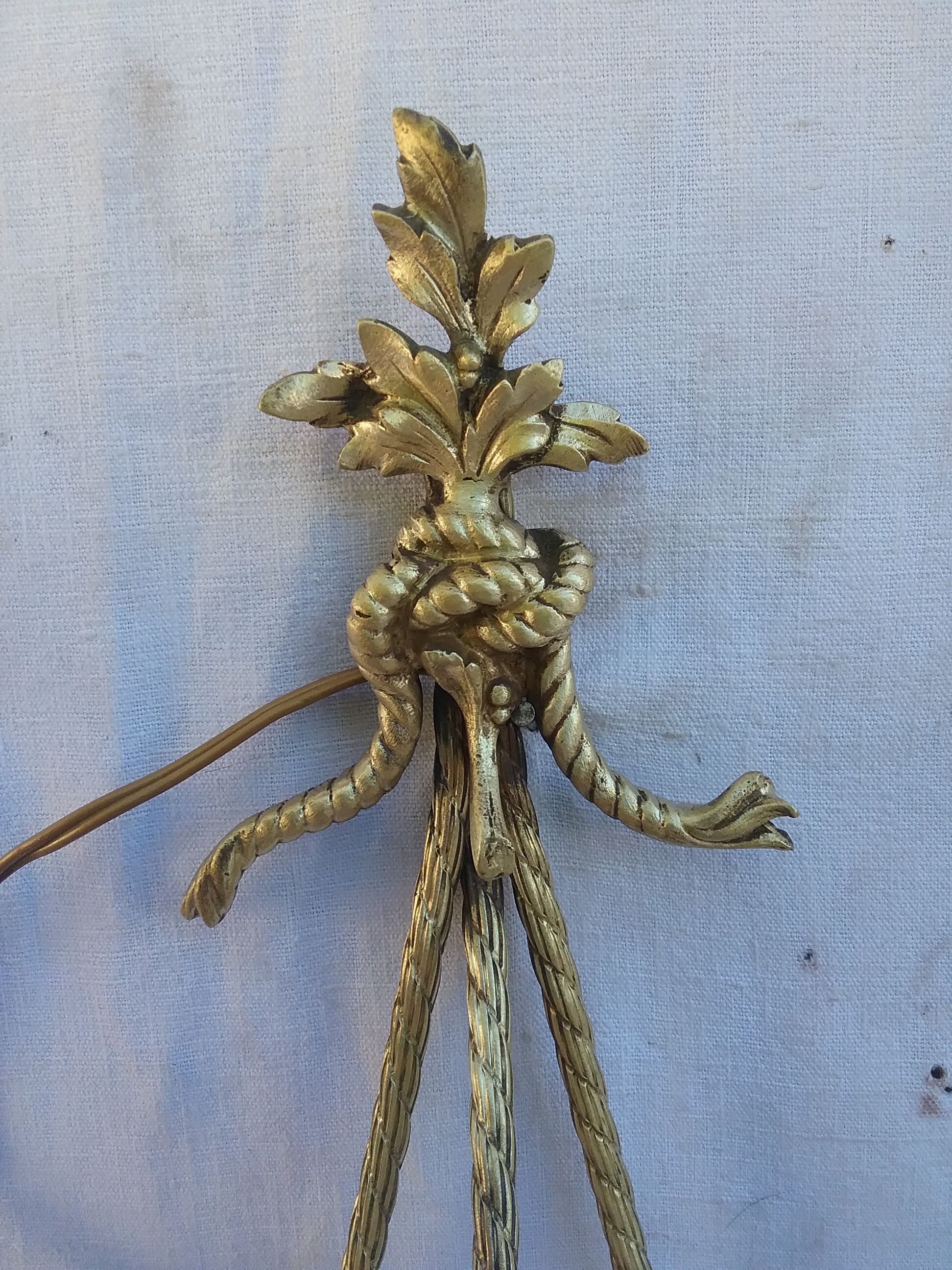 Pair of brass wall light