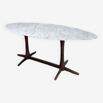 Vintage Carrara marble table