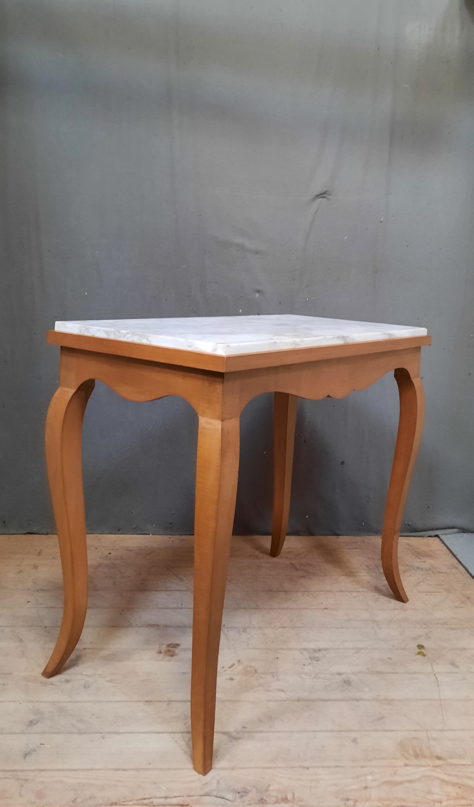White marble top table