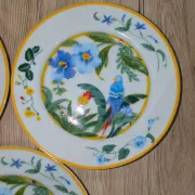 set of 3 dessert / sweet plates in white porcelain fi