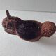 Woven wicker basket, squirrel.