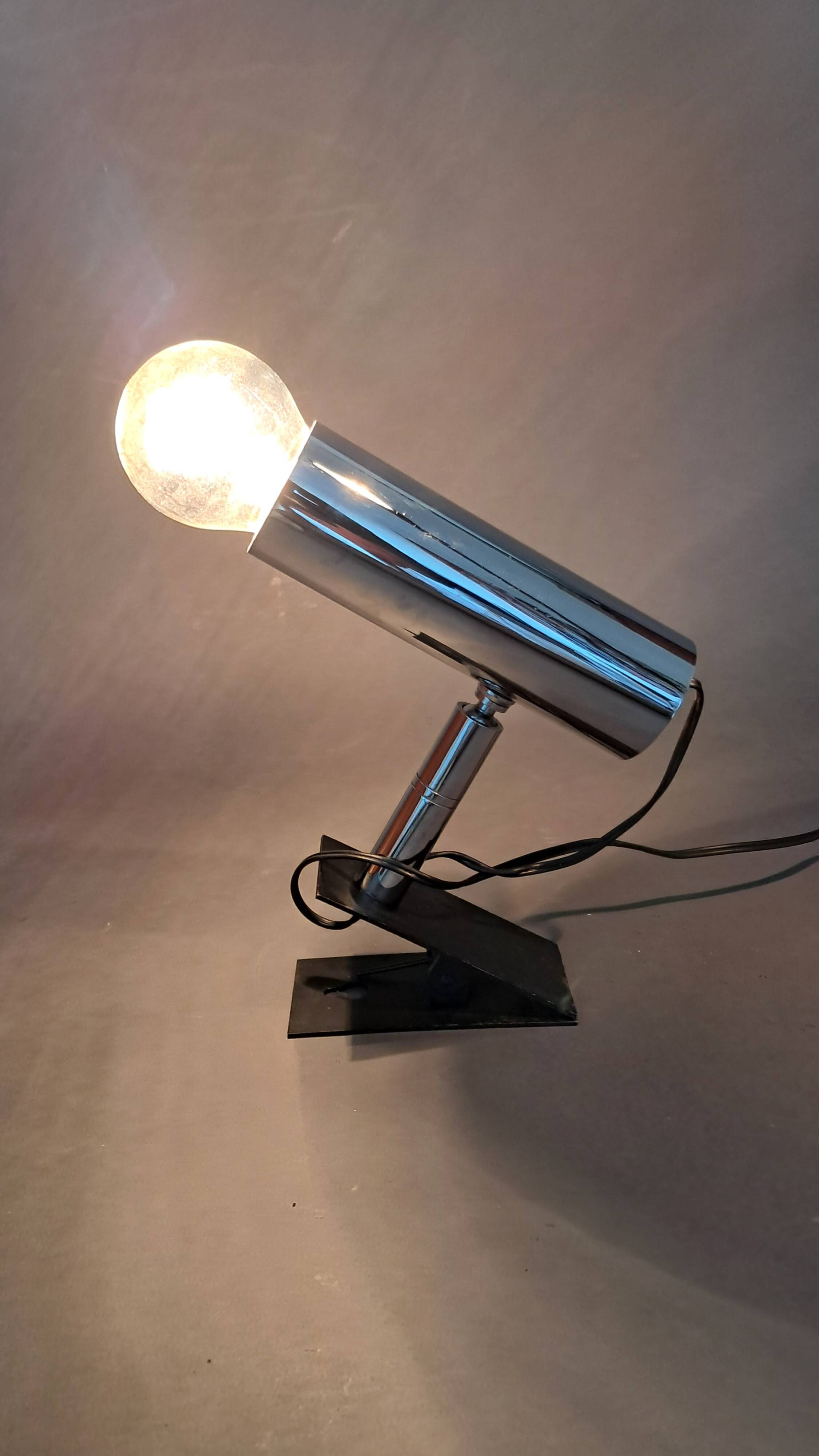 Modernist chrome adjustable clamp spotlight 1960/70.
