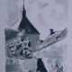 Original Indian ink drawing by Jean Villette (1913-2005)
