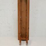 Pair of brutalist benches. Wood. France. Circa 1960.