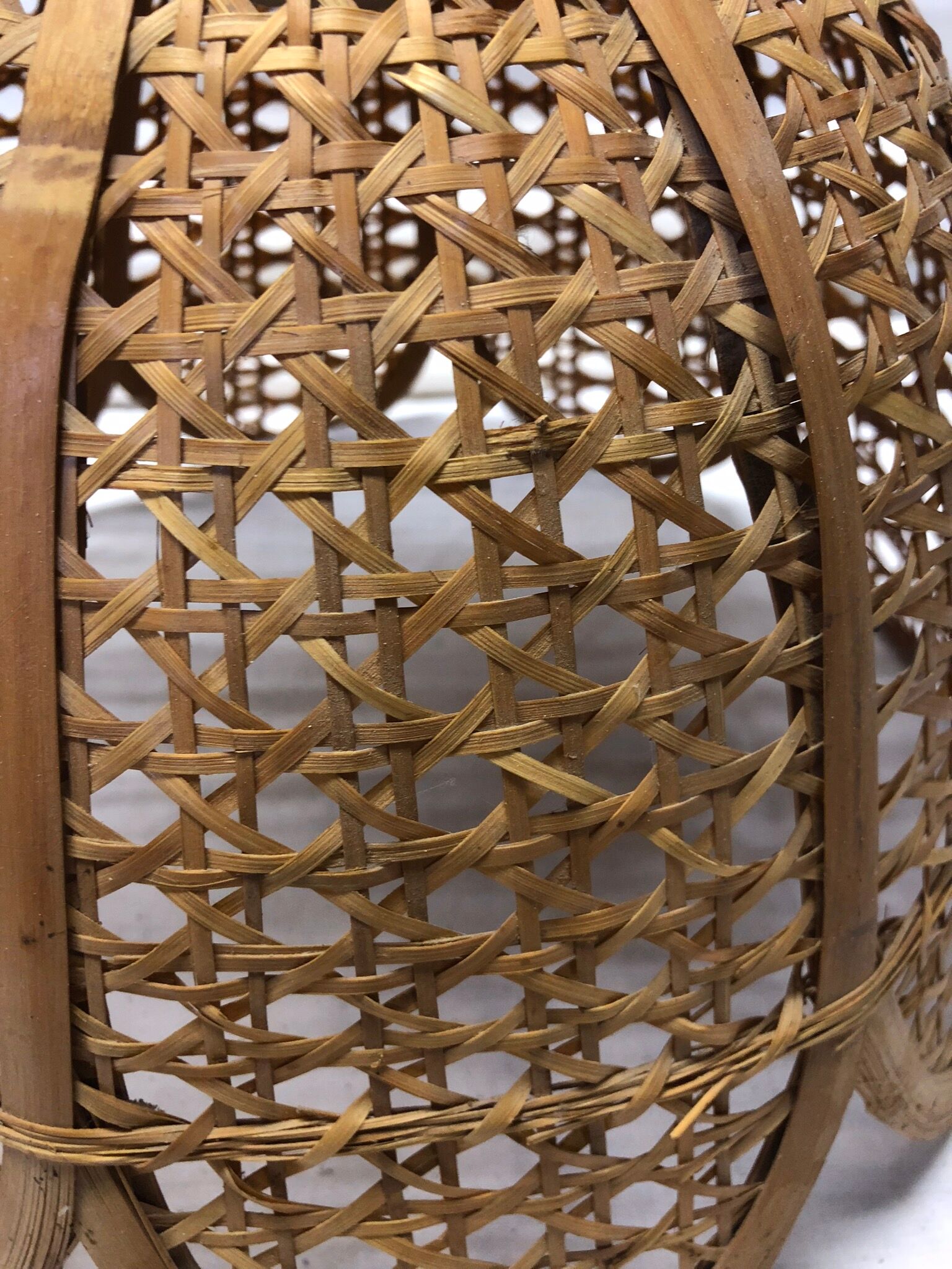 Vintage rattan hanging lamp