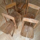 Pierre Gautier Delaye table and chairs, Coffee Bean model