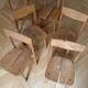 Pierre Gautier Delaye table and chairs, Coffee Bean model