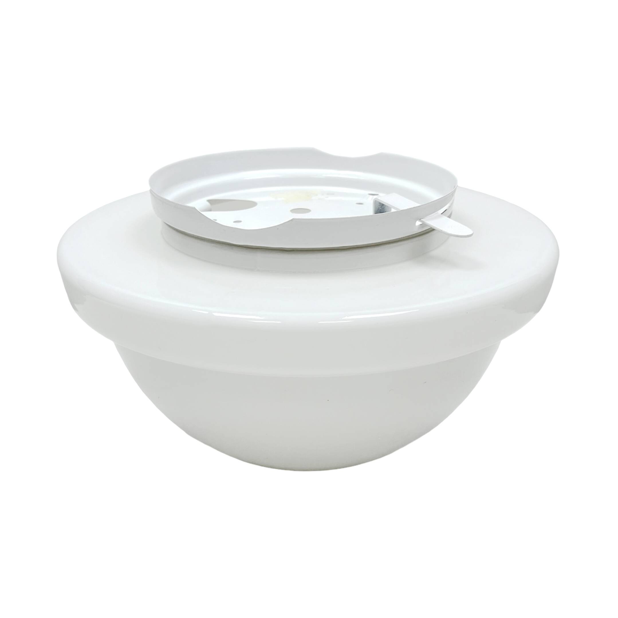 Vintage Polish glass flush-mount ceiling light (Penko Pieńsk, 1970s, PRL
