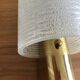 Metal and glass wall light