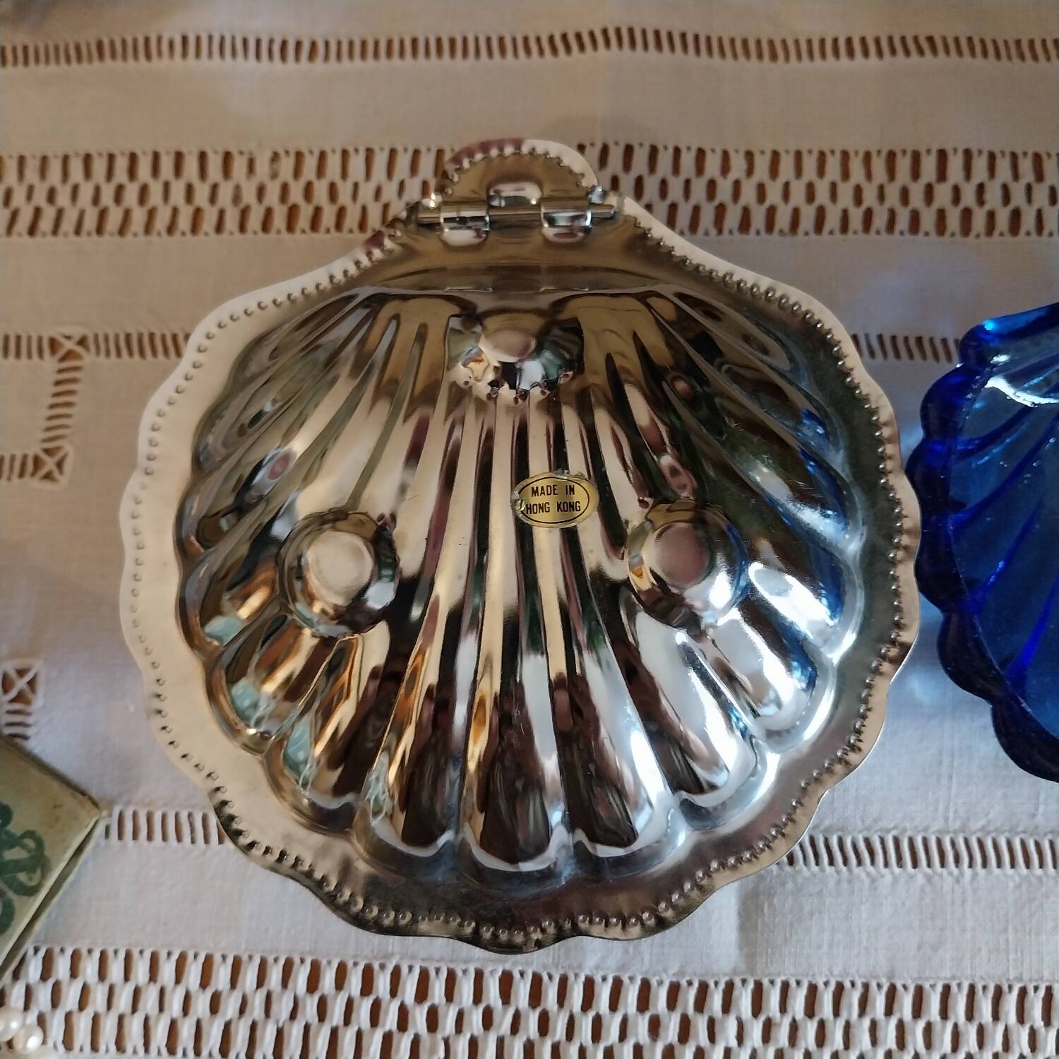 Beurrier vintage en forme de coquille de st Jacques