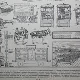 Engraving • Army ambulance, firefighter • Original lithograph from 1898
