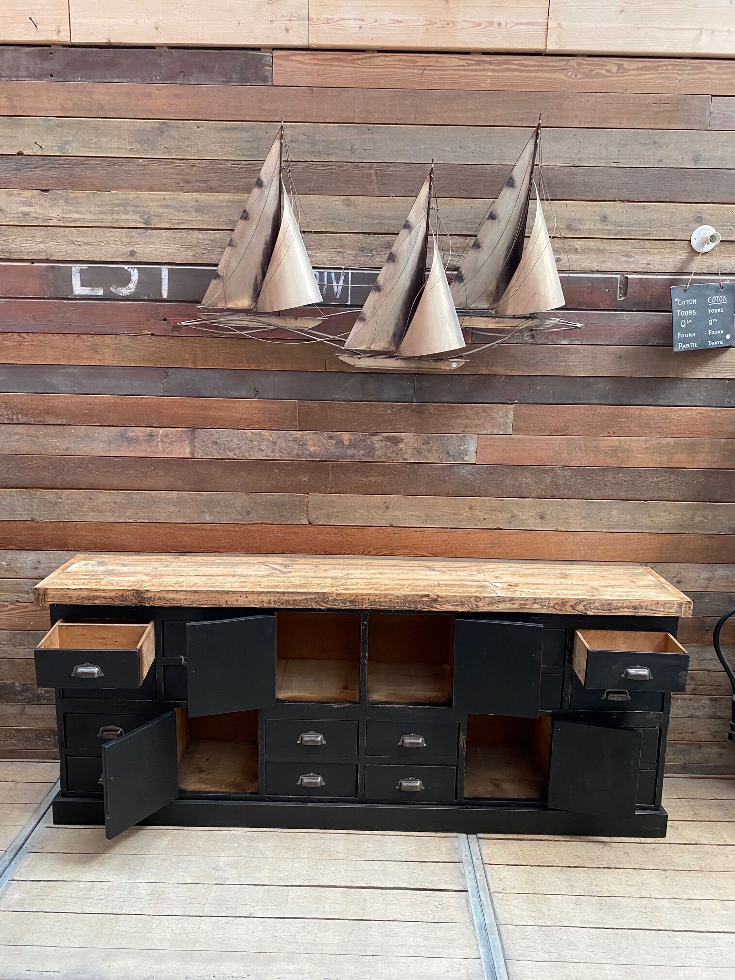 Patinated trade furniture