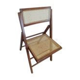 Vintage folding caning chair