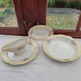 Set of 3 dishes and sauce boat L'Amandinoise