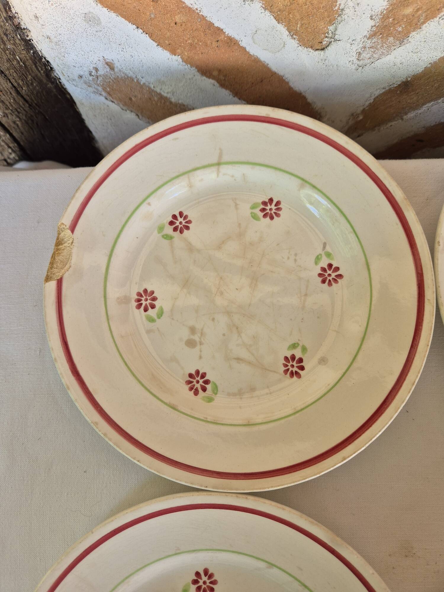 Gien Christiane dessert plates x 6