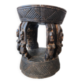Ancien Tabouret Africain Dogon en bois massif sculpté - Mali