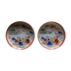 Set of 2 under coffee cups fine Japanese porcelain antique signed 大日本