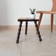 Vintage turned wooden tripod stool
