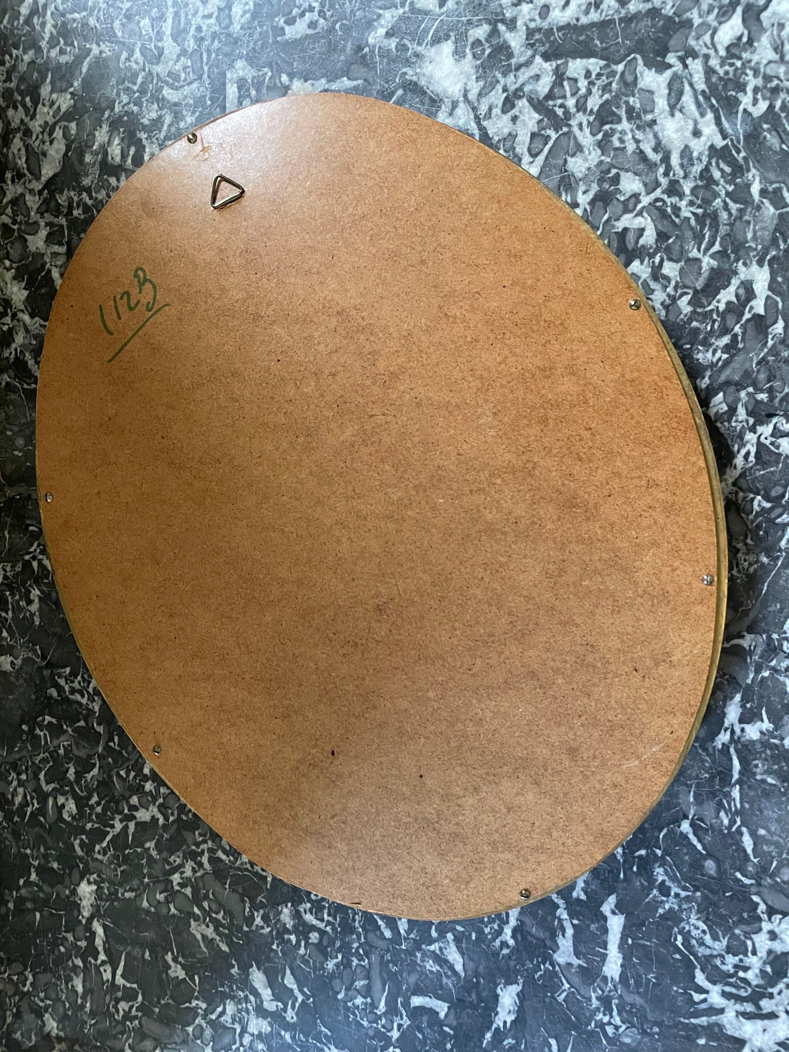 Oval Gold Mirror 1960 31x39cm