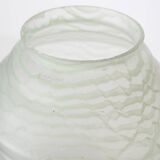 Art Deco pendant lamp with green glass shade, France ca. 1940