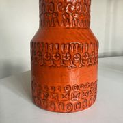Bitossi Ceramiche orange pitcher vase by Aldo Londi Italian design