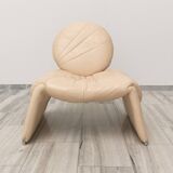 C35 Calypso leather lounge chair by Vittorio Introini for Saporiti, Italy 1979.