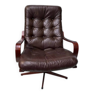 Fauteuil scandinave en - cuir