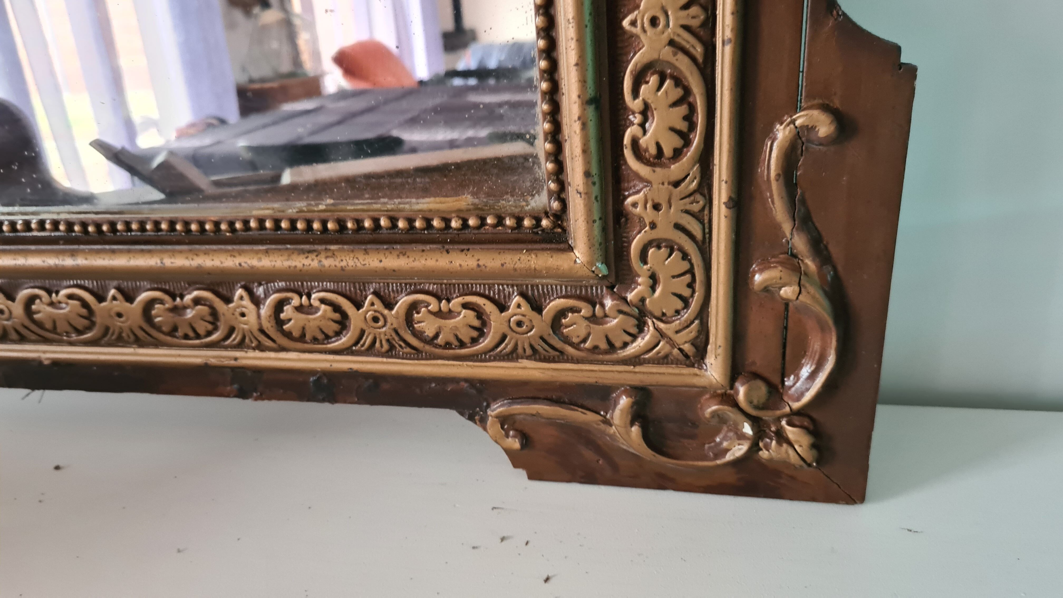 Mirror XIXth in wood 113 x 78 cm