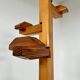Old designer pine coat rack from the 60s in chalet wood