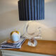 Lamp signed Daum France in crystal.