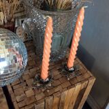 Metal flower candle holders