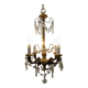 4-light bronze Napoleon III chandelier