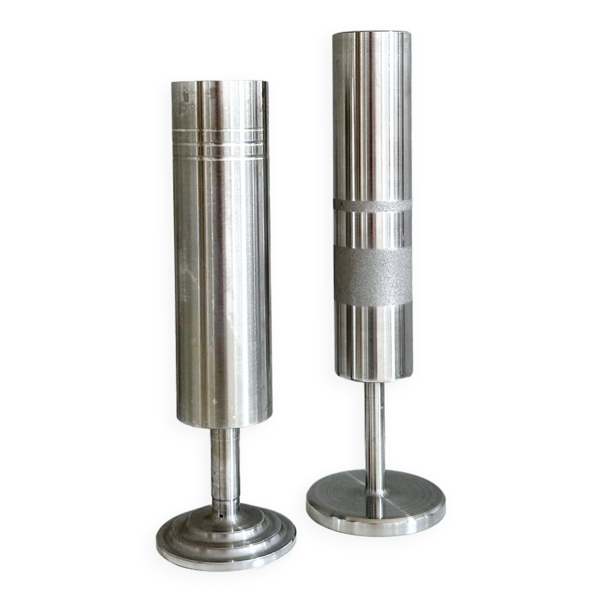 Set of 2 vases Brutalist, Mid Century Vase, Mid Century Modern, cylinder vase