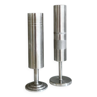 Ensemble de 2 vases modernistes cylindriques, 1970