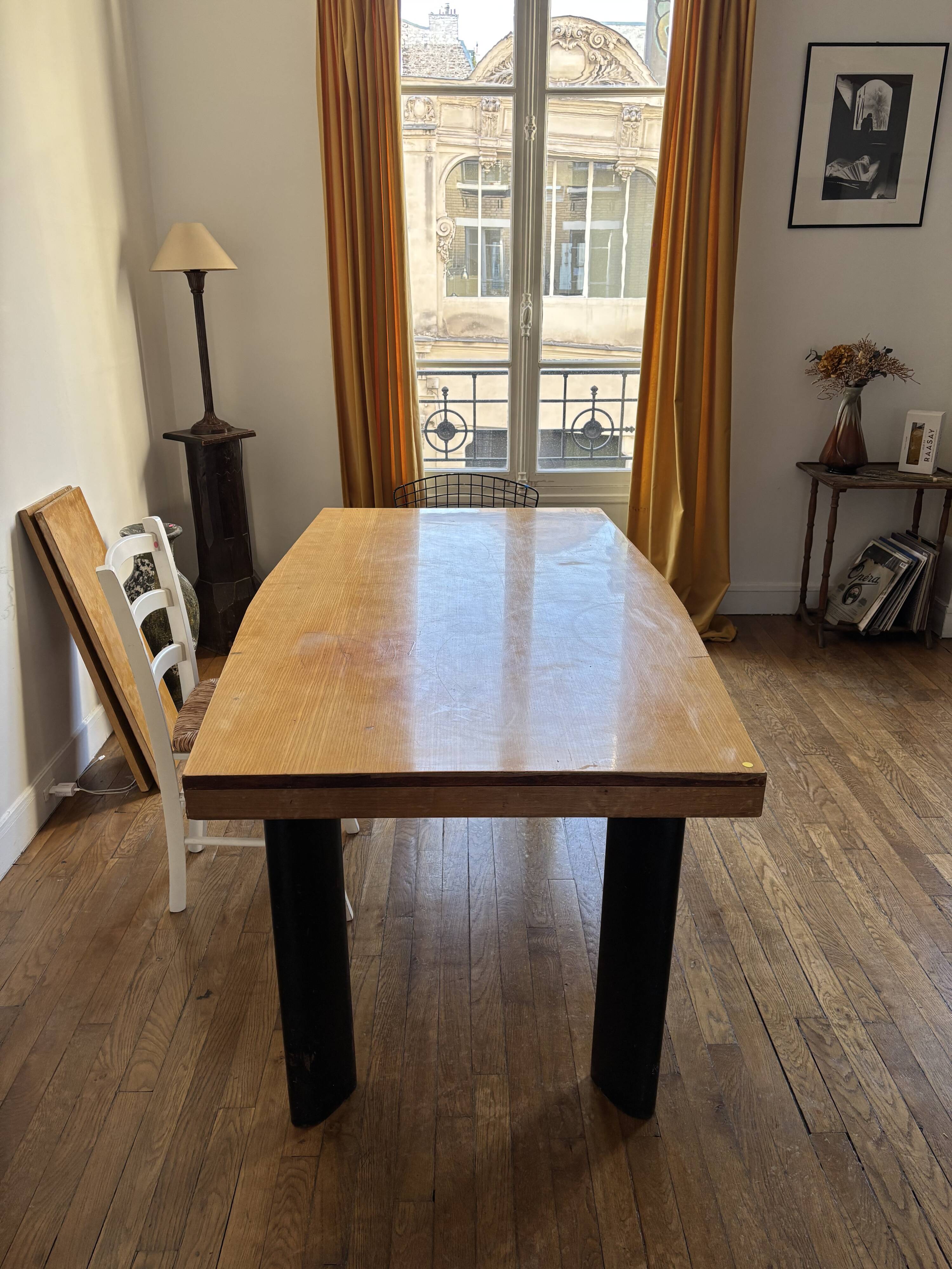 Table à manger esprit Charlotte Perriand (avec rallonges)