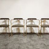 Vintage brass dining room set by Belgochrom, 1970s