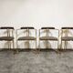 Vintage brass dining room set by Belgochrom, 1970s