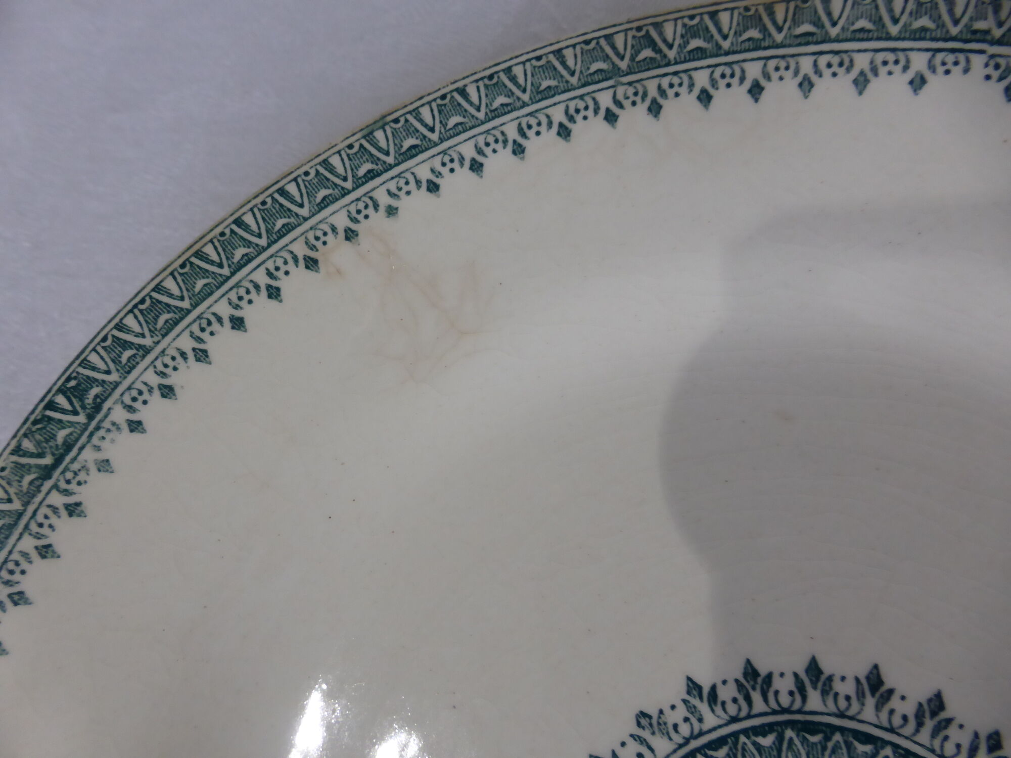2 assiettes plates Creil Montereau modèle service anglais 211206