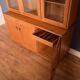 Ercol elm windsor model 806,803 glazed three door cabinet dresser