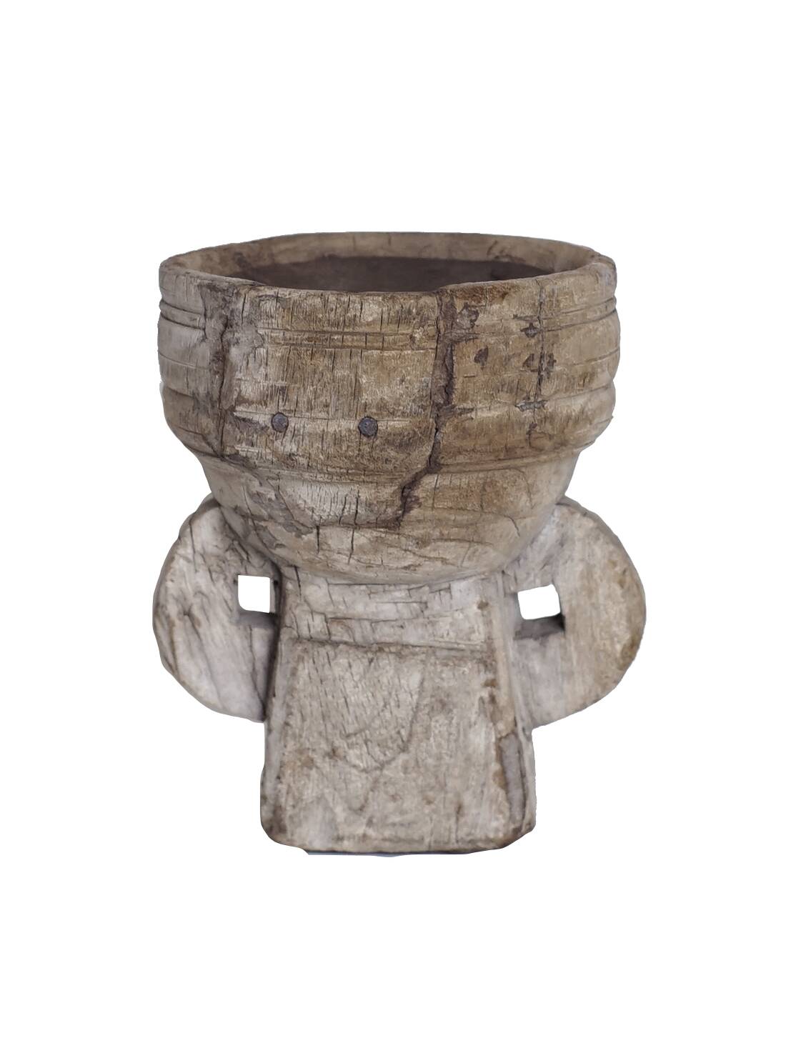 Small family bowl turned candle holder