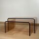 2 altuglas smoked nesting coffee table, 1970s