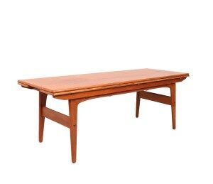 Vintage Kai Kristiansen height-adjustable coffee/dining table for Trioh, 1970s