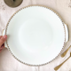 Golden white porcelain pie dish from Sologne Lamotte 6