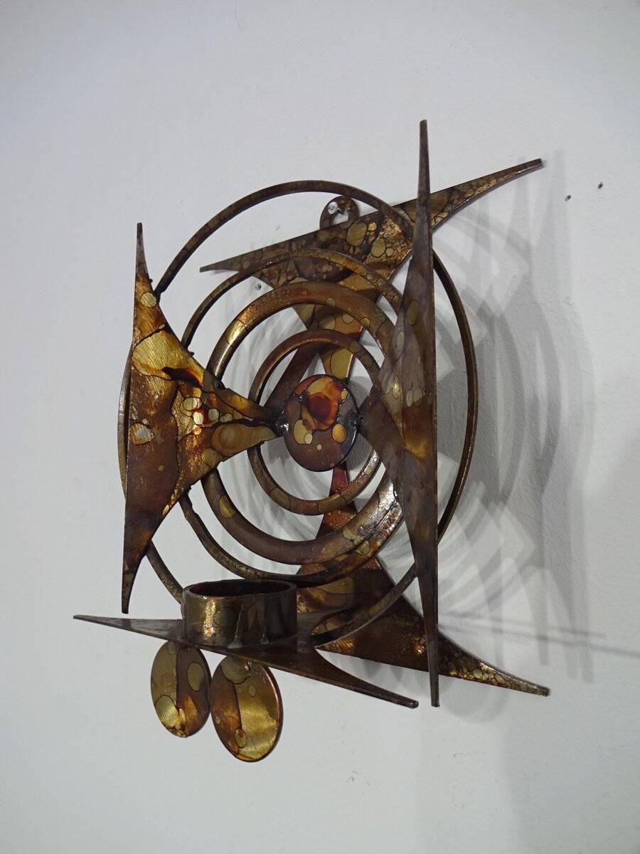 Brutalist Iron Candleholder by Henrik Horst, 1960s