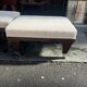 70s wheeled pouffe